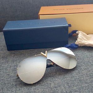 LOUIS VUITTON DRIVE SILVER GOLD SUNGLASSES